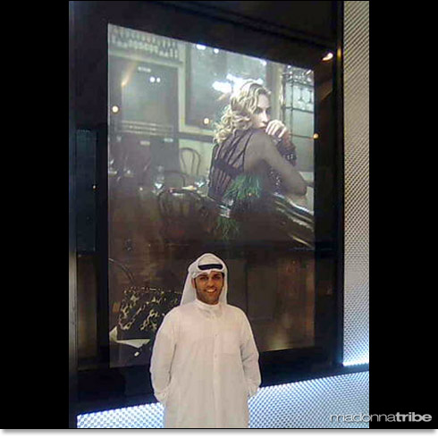 Striking a pose at Louis Vuitton’s in Bahrain - MadonnaTribe Decade