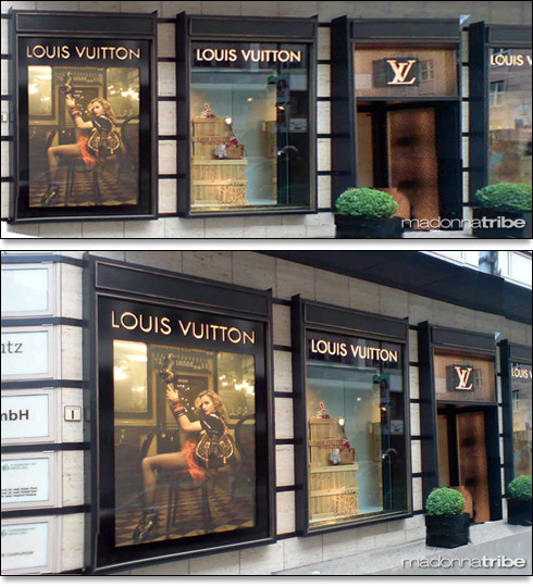 On the Louis Vuitton windows in Berlin - MadonnaTribe Decade