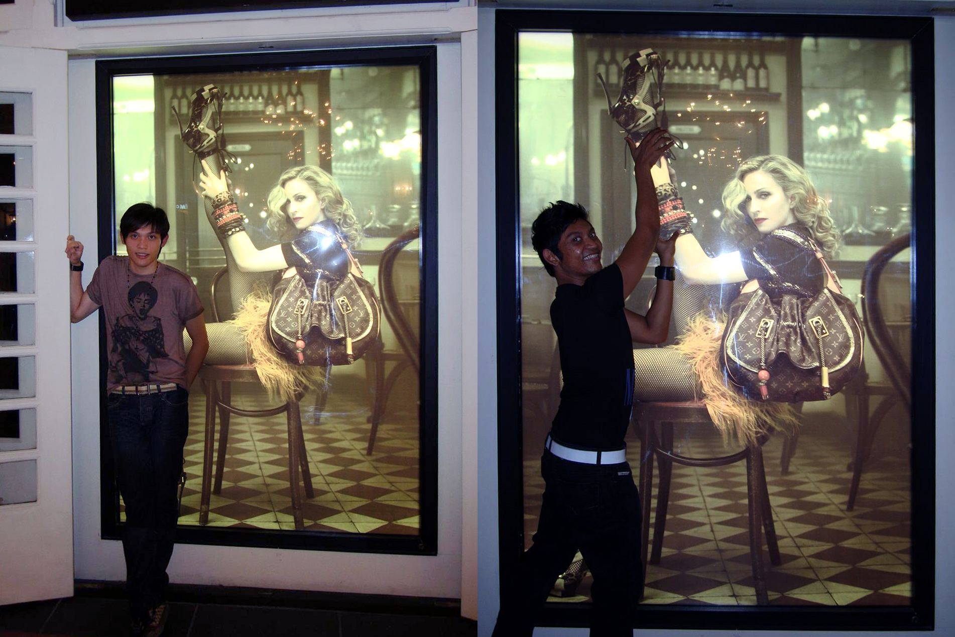 On the Louis Vuitton windows in Singapore - MadonnaTribe Decade