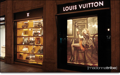 On the Louis Vuitton windows in Valencia - MadonnaTribe Decade