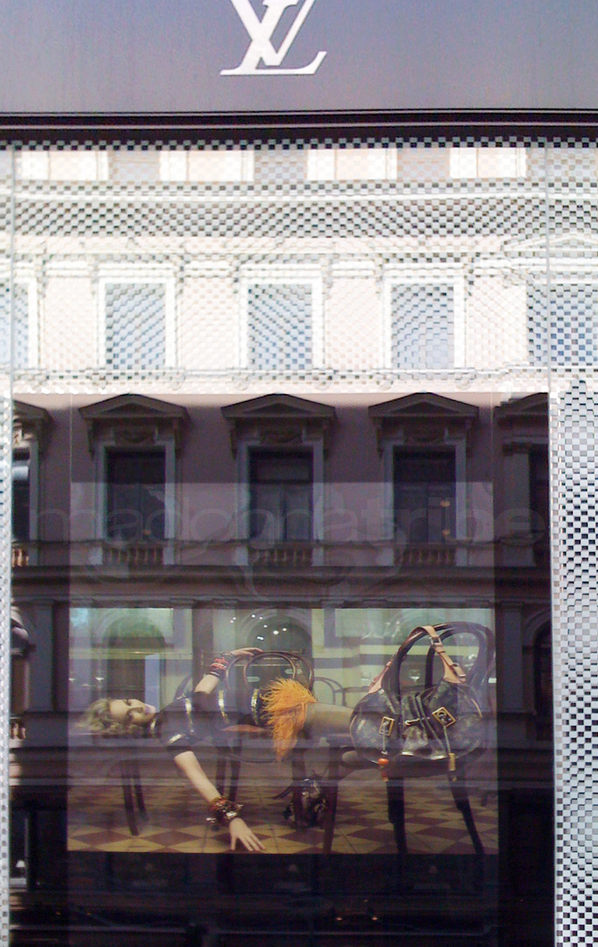 On the Louis Vuitton window in Helsinki - MadonnaTribe Decade
